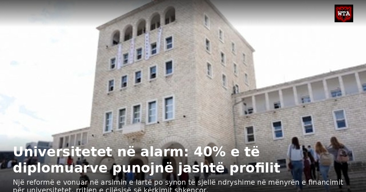 Universitetet në alarm: 40% e të diplomuarve punojnë jashtë profilit