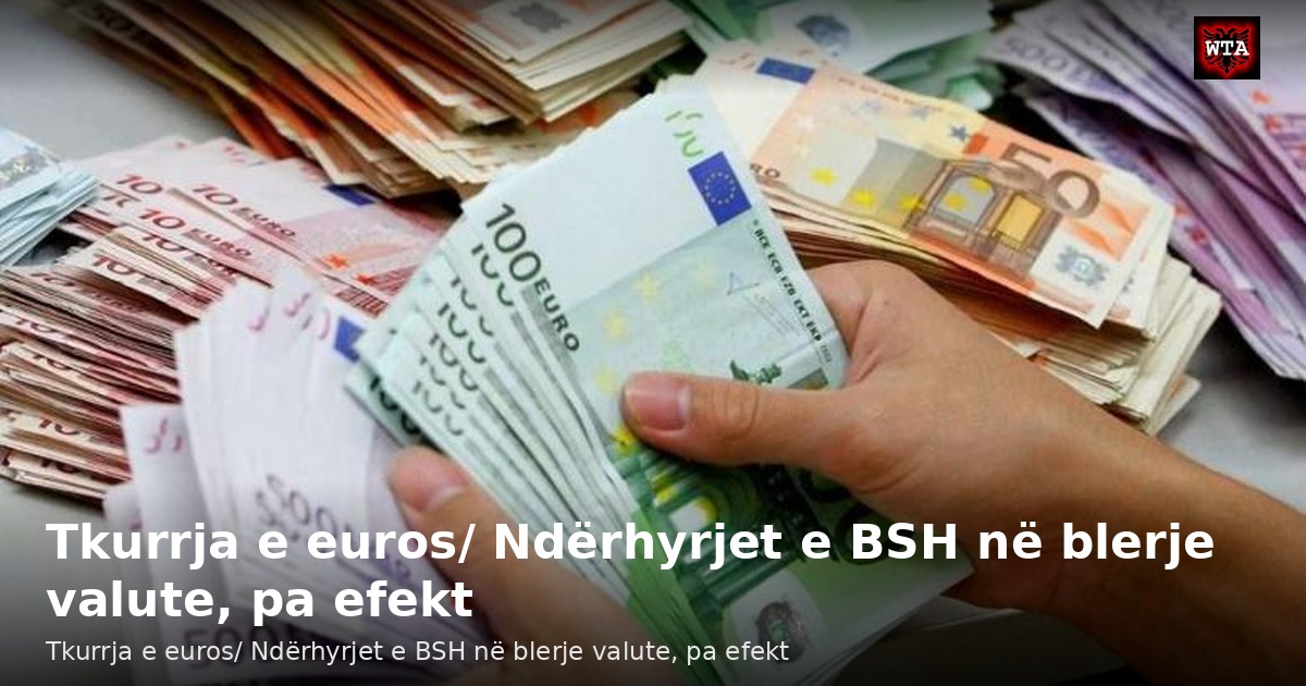 Tkurrja e euros/ Ndërhyrjet e BSH në blerje valute, pa efekt