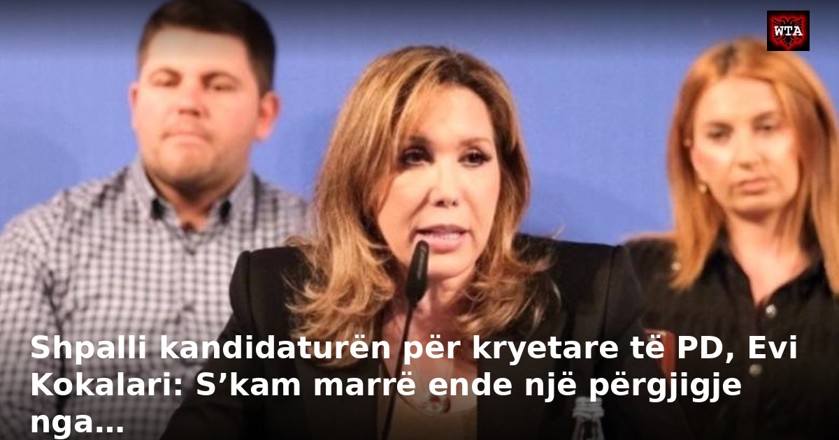 Shpalli kandidaturën për kryetare të PD, Evi Kokalari: S’kam marrë ende një përgjigje nga…