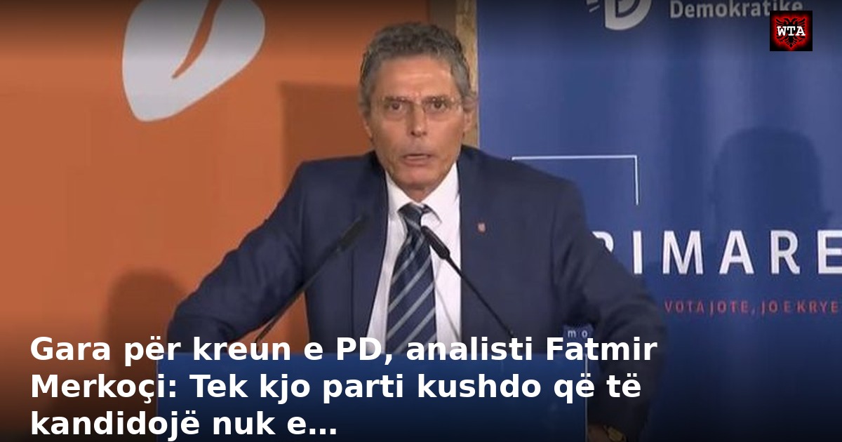 Gara për kreun e PD, analisti Fatmir Merkoçi: Tek kjo parti kushdo që të kandidojë nuk e…