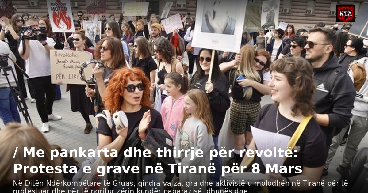 / Me pankarta dhe thirrje për revoltë: Protesta e grave në Tiranë për 8 Mars