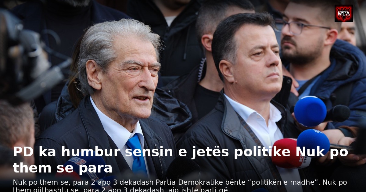 PD ka humbur sensin e jetës politike Nuk po them se para