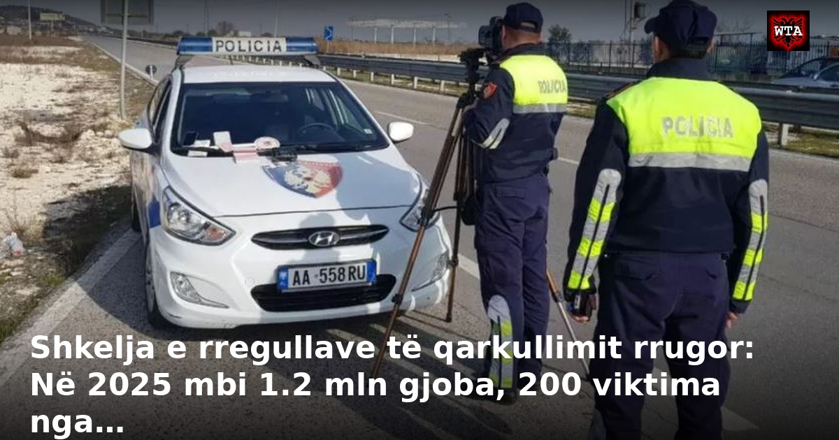 Shkelja e rregullave të qarkullimit rrugor: Në 2025 mbi 1.2 mln gjoba, 200 viktima nga…