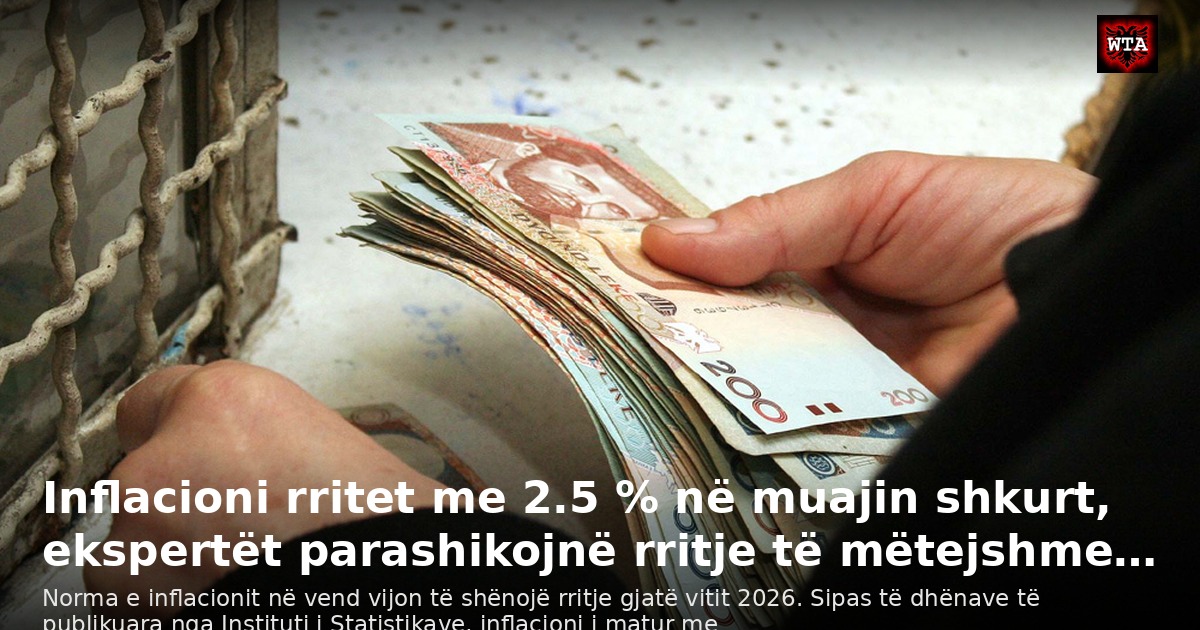 Inflacioni rritet me 2.5 % në muajin shkurt, ekspertët parashikojnë rritje të mëtejshme…