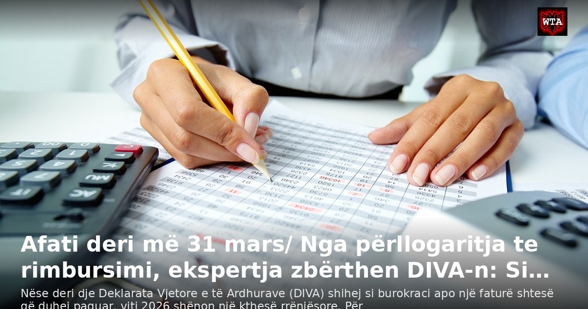 Afati deri më 31 mars/ Nga përllogaritja te rimbursimi, ekspertja zbërthen DIVA-n: Si…
