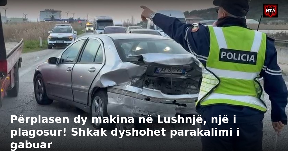 Përplasen dy makina në Lushnjë, një i plagosur! Shkak dyshohet parakalimi i gabuar