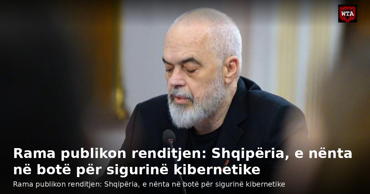 Rama publikon renditjen: Shqipëria, e nënta në botë për sigurinë kibernetike