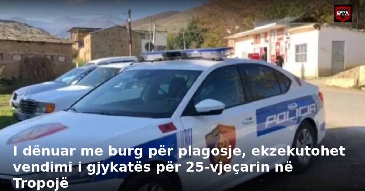 I dënuar me burg për plagosje, ekzekutohet vendimi i gjykatës për 25-vjeçarin në Tropojë