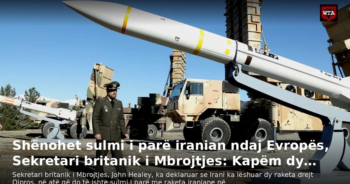 Shënohet sulmi i parë iranian ndaj Evropës, Sekretari britanik i Mbrojtjes: Kapëm dy…