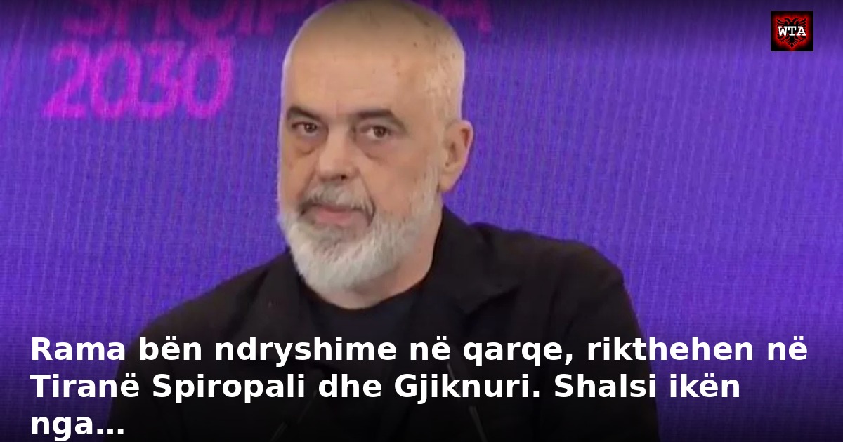 Rama bën ndryshime në qarqe, rikthehen në Tiranë Spiropali dhe Gjiknuri. Shalsi ikën nga…