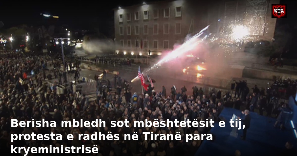 Berisha mbledh sot mbështetësit e tij, protesta e radhës në Tiranë para kryeministrisë