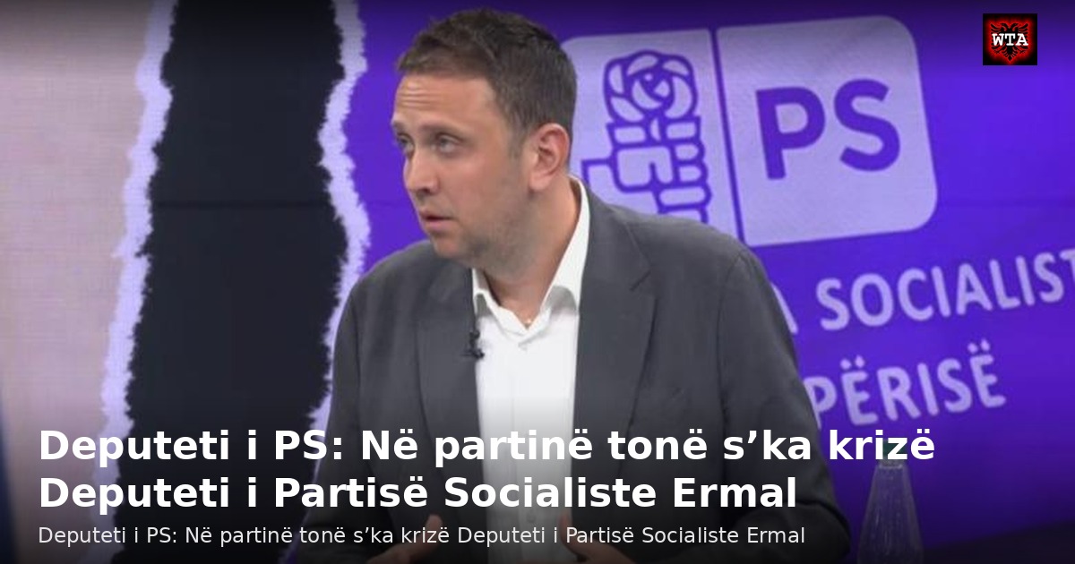 Deputeti i PS: Në partinë tonë s’ka krizë Deputeti i Partisë Socialiste Ermal