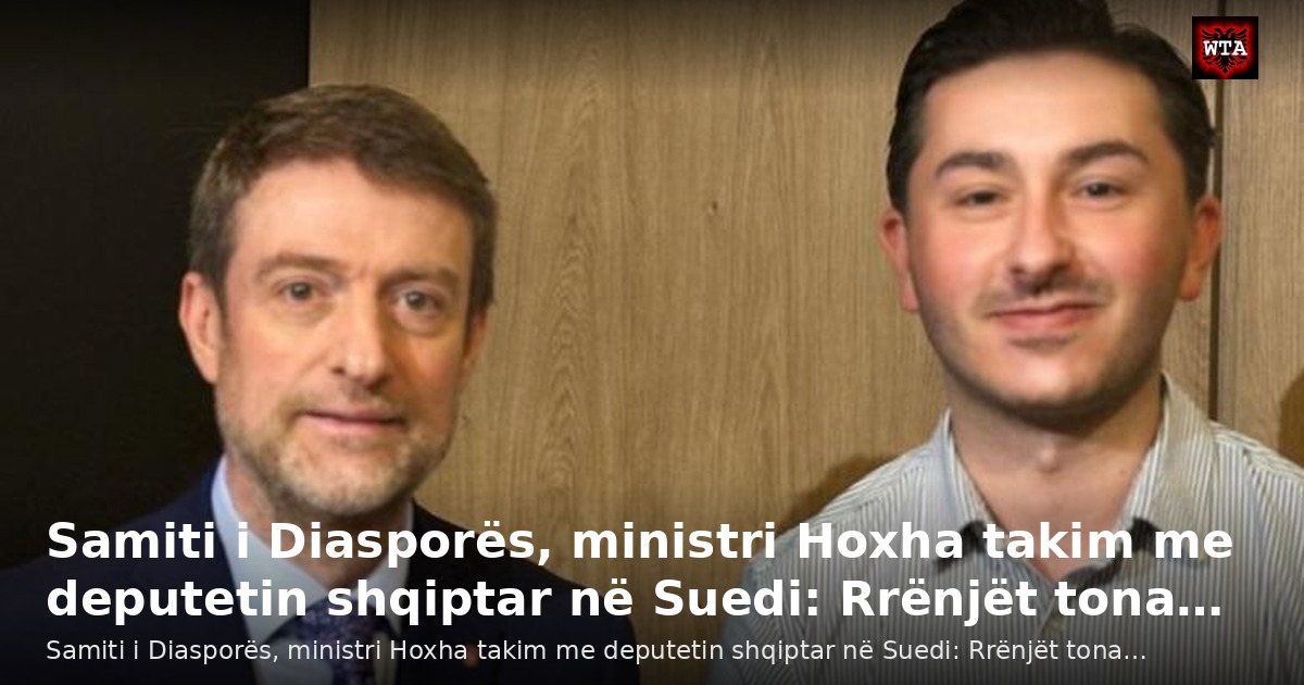 Samiti i Diasporës, ministri Hoxha takim me deputetin shqiptar në Suedi: Rrënjët tona…
