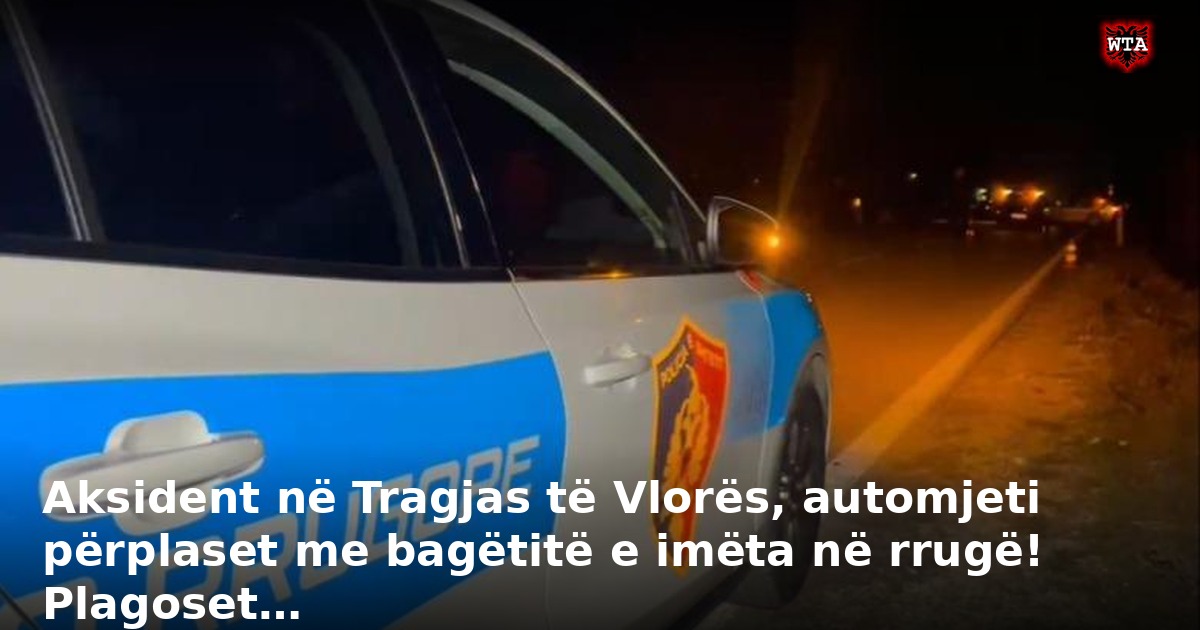 Aksident në Tragjas të Vlorës, automjeti përplaset me bagëtitë e imëta në rrugë! Plagoset…