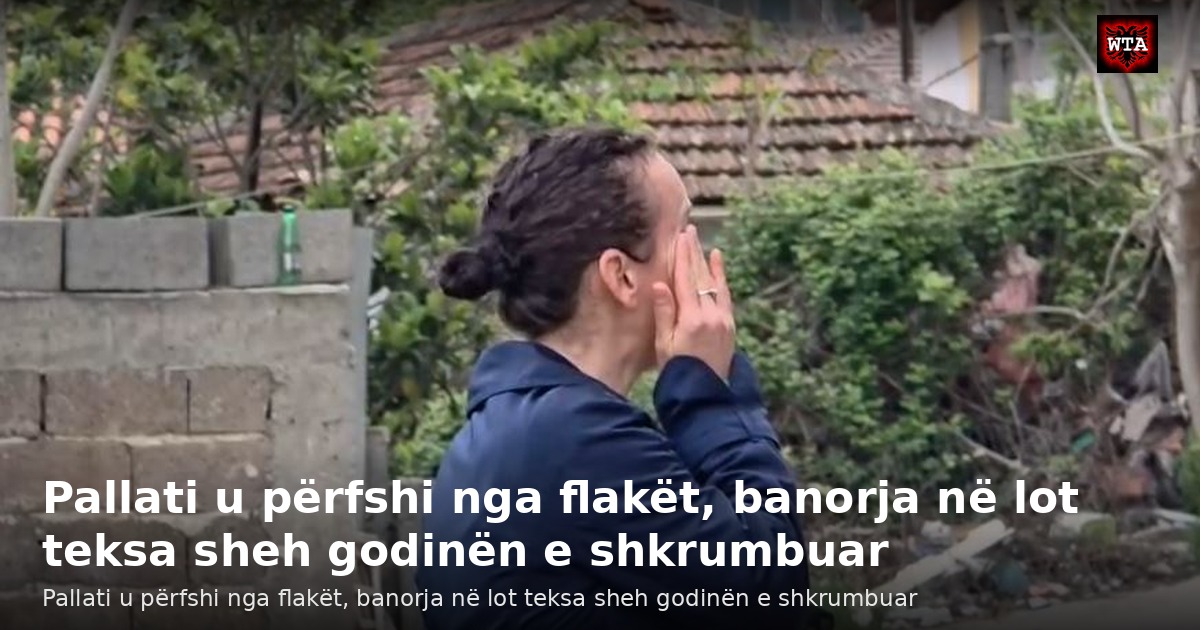 Pallati u përfshi nga flakët, banorja në lot teksa sheh godinën e shkrumbuar