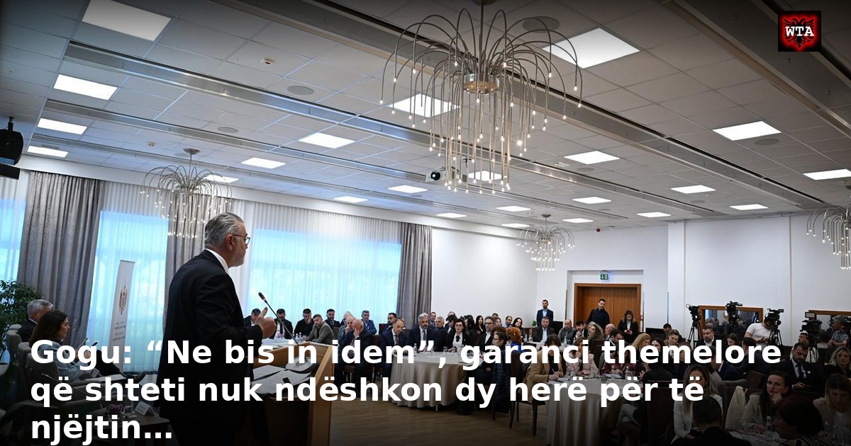 Gogu: “Ne bis in idem”, garanci themelore që shteti nuk ndëshkon dy herë për të njëjtin…