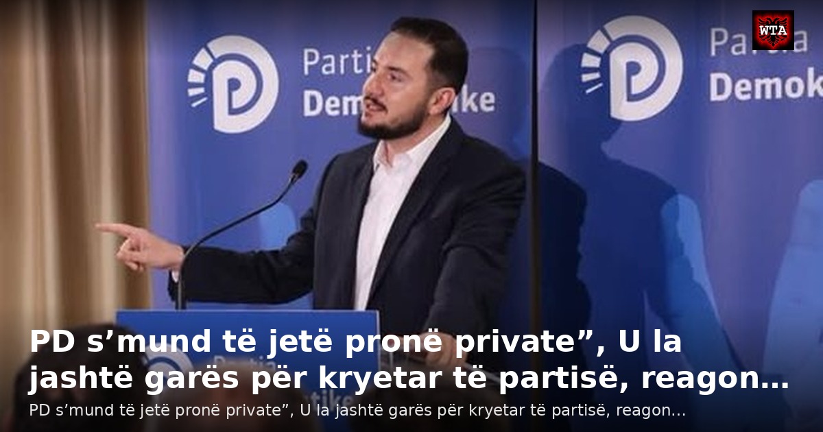 PD s’mund të jetë pronë private”, U la jashtë garës për kryetar të partisë, reagon…