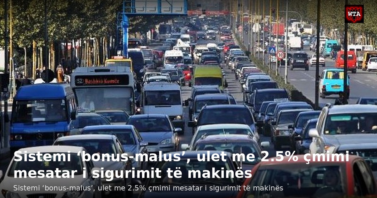 Sistemi ‘bonus-malus’, ulet me 2.5% çmimi mesatar i sigurimit të makinës