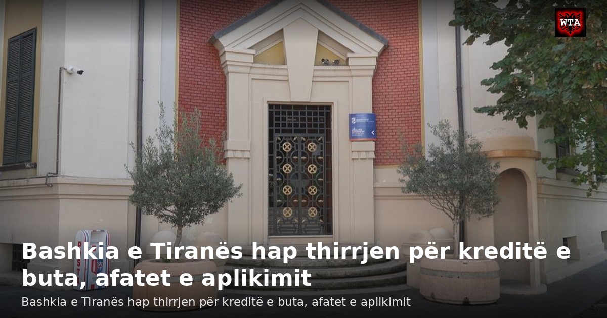 Bashkia e Tiranës hap thirrjen për kreditë e buta, afatet e aplikimit