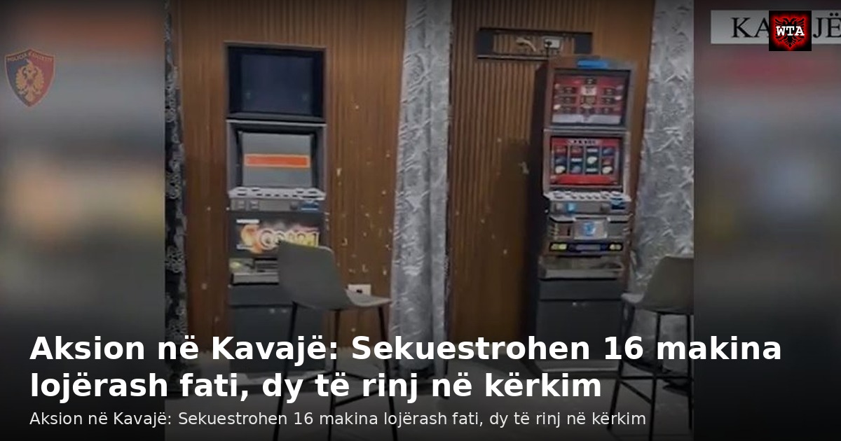 Aksion në Kavajë: Sekuestrohen 16 makina lojërash fati, dy të rinj në kërkim