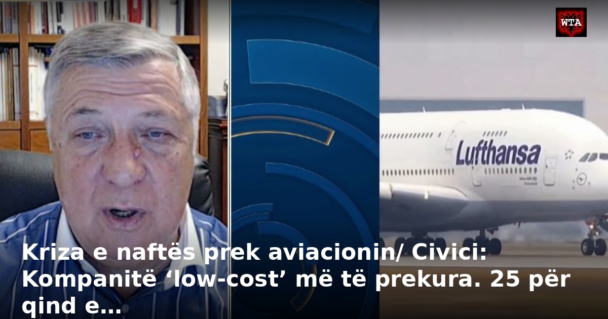 Kriza e naftës prek aviacionin/ Civici: Kompanitë ‘low-cost’ më të prekura. 25 për qind e…
