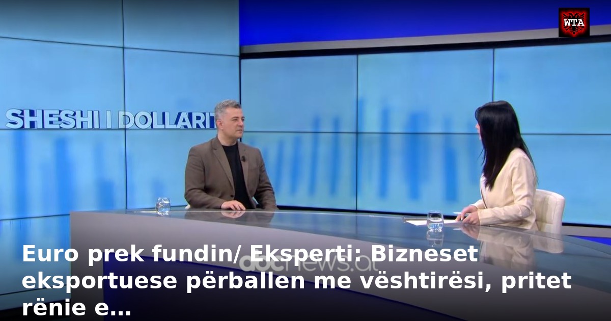 Euro prek fundin/ Eksperti: Bizneset eksportuese përballen me vështirësi, pritet rënie e…