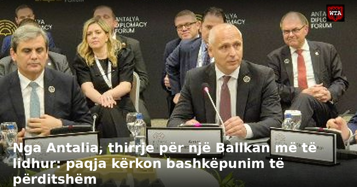 Nga Antalia, thirrje për një Ballkan më të lidhur: paqja kërkon bashkëpunim të përditshëm