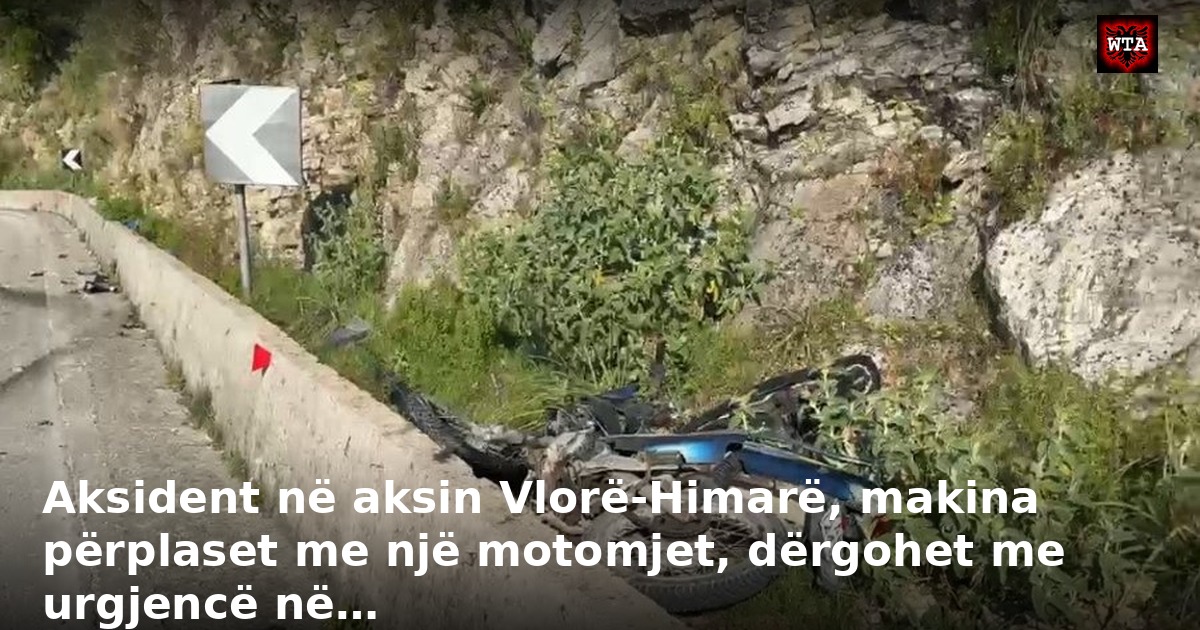 Aksident në aksin Vlorë-Himarë, makina përplaset me një motomjet, dërgohet me urgjencë në…
