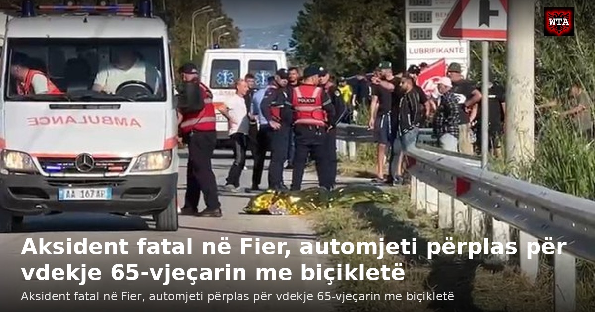 Aksident fatal në Fier, automjeti përplas për vdekje 65-vjeçarin me biçikletë