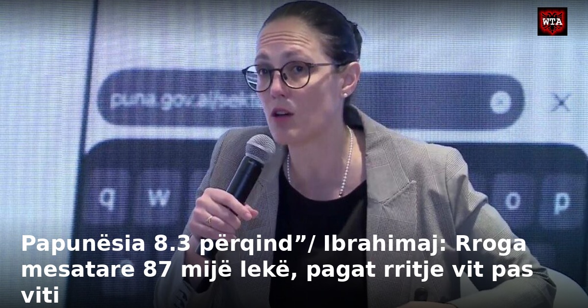 Papunësia 8.3 përqind”/ Ibrahimaj: Rroga mesatare 87 mijë lekë, pagat rritje vit pas viti