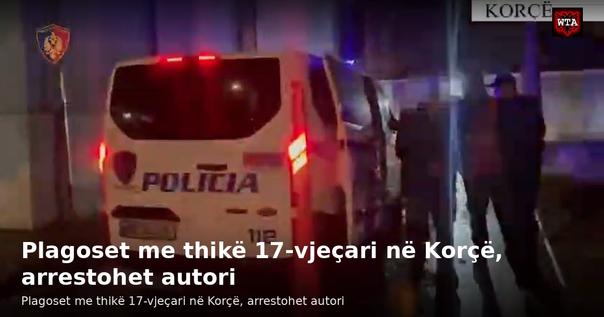 Plagoset me thikë 17-vjeçari në Korçë, arrestohet autori