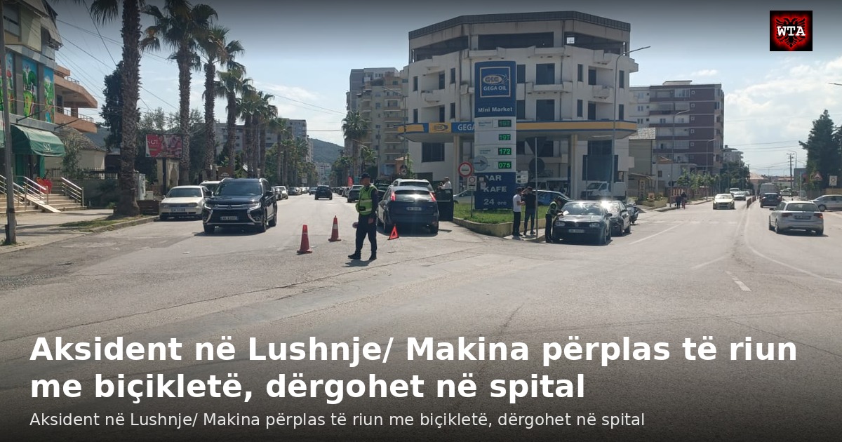 Aksident në Lushnje/ Makina përplas të riun me biçikletë, dërgohet në spital