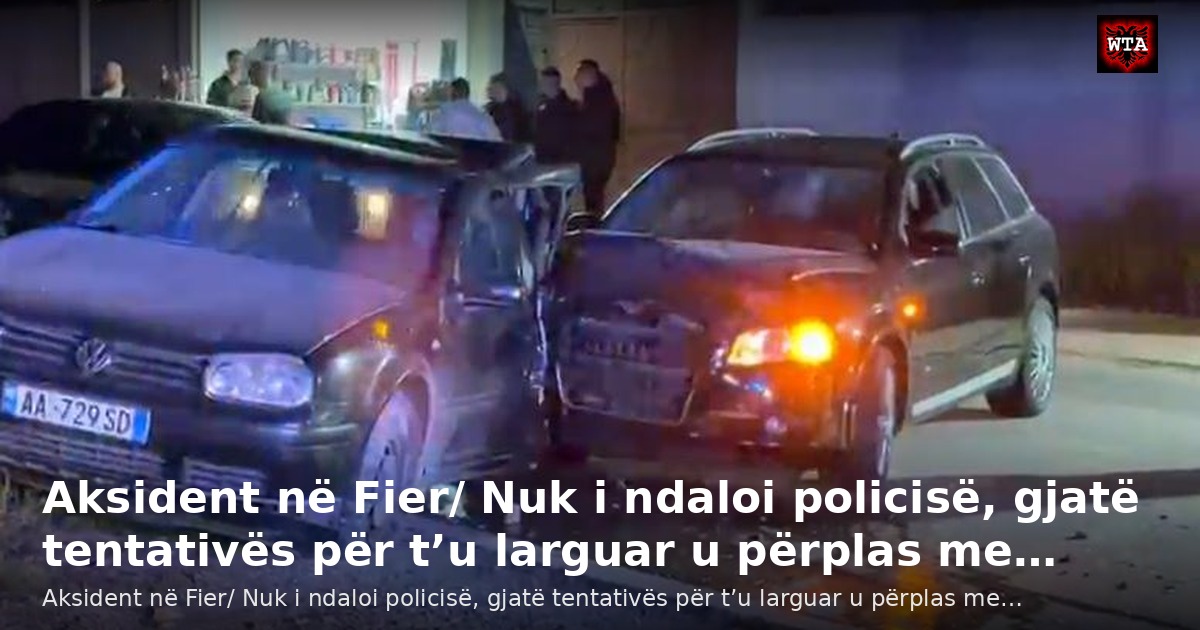 Aksident në Fier/ Nuk i ndaloi policisë, gjatë tentativës për t’u larguar u përplas me…