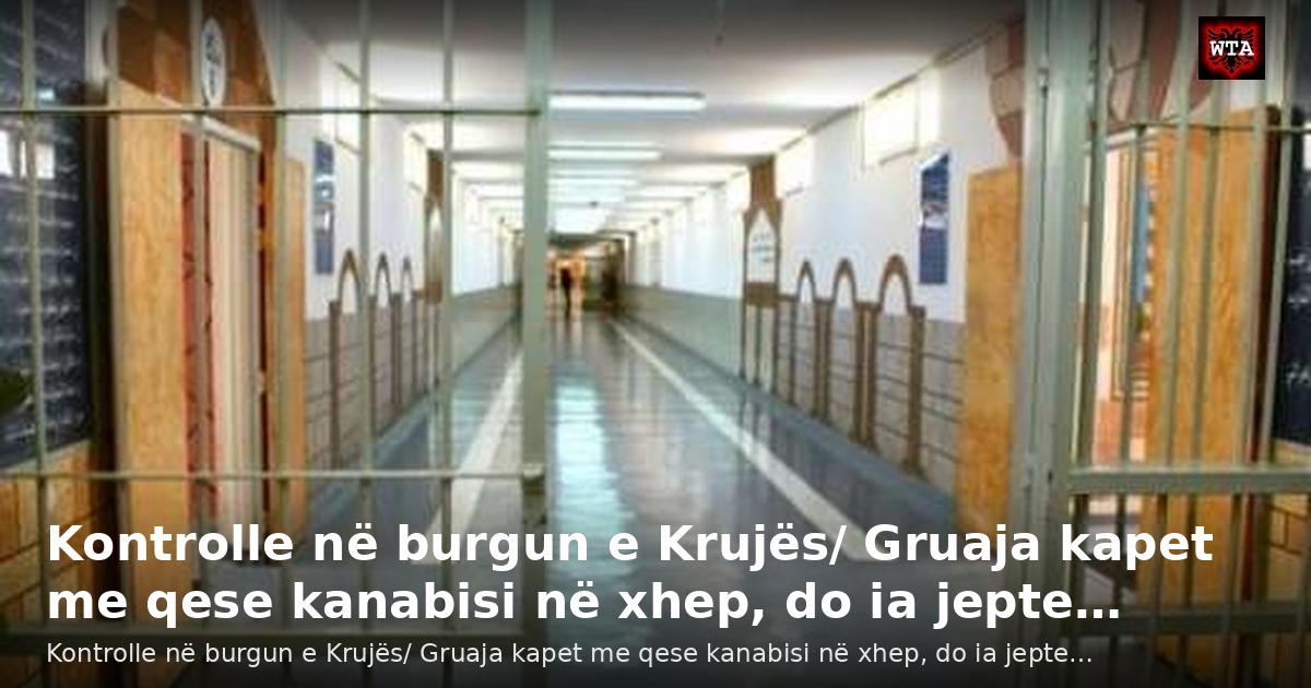 Kontrolle në burgun e Krujës/ Gruaja kapet me qese kanabisi në xhep, do ia jepte…