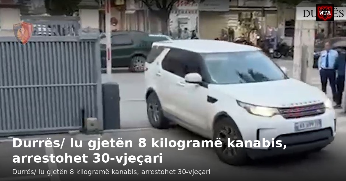 Durrës/ Iu gjetën 8 kilogramë kanabis, arrestohet 30-vjeçari