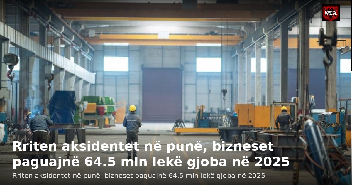 Rriten aksidentet në punë, bizneset paguajnë 64.5 mln lekë gjoba në 2025