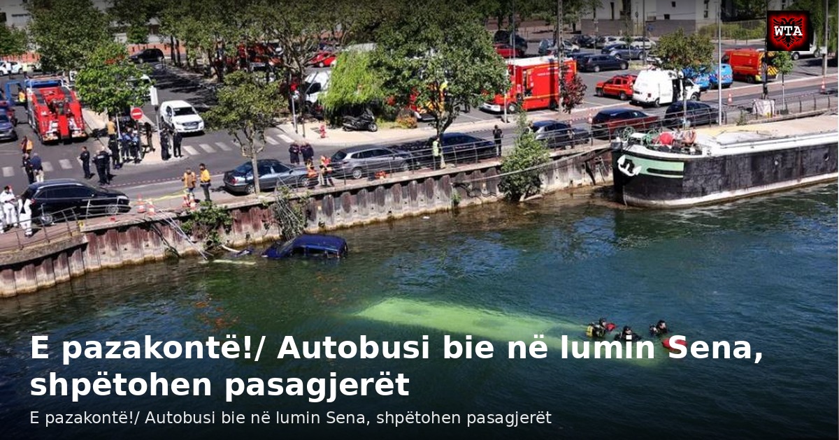 E pazakontë!/ Autobusi bie në lumin Sena, shpëtohen pasagjerët