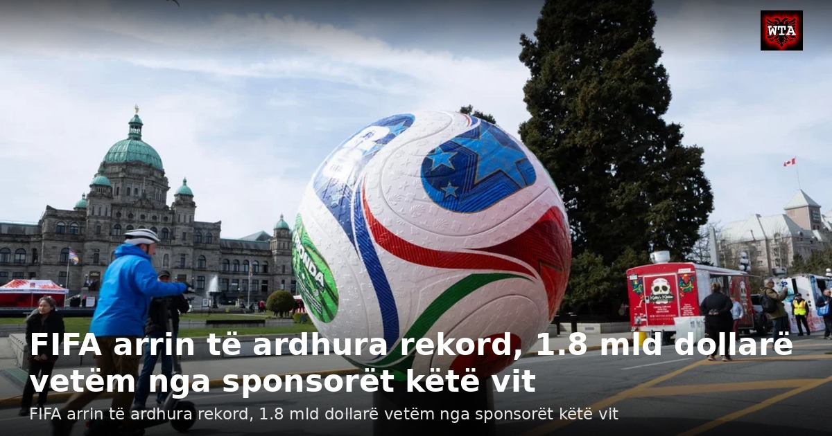 FIFA arrin të ardhura rekord, 1.8 mld dollarë vetëm nga sponsorët këtë vit