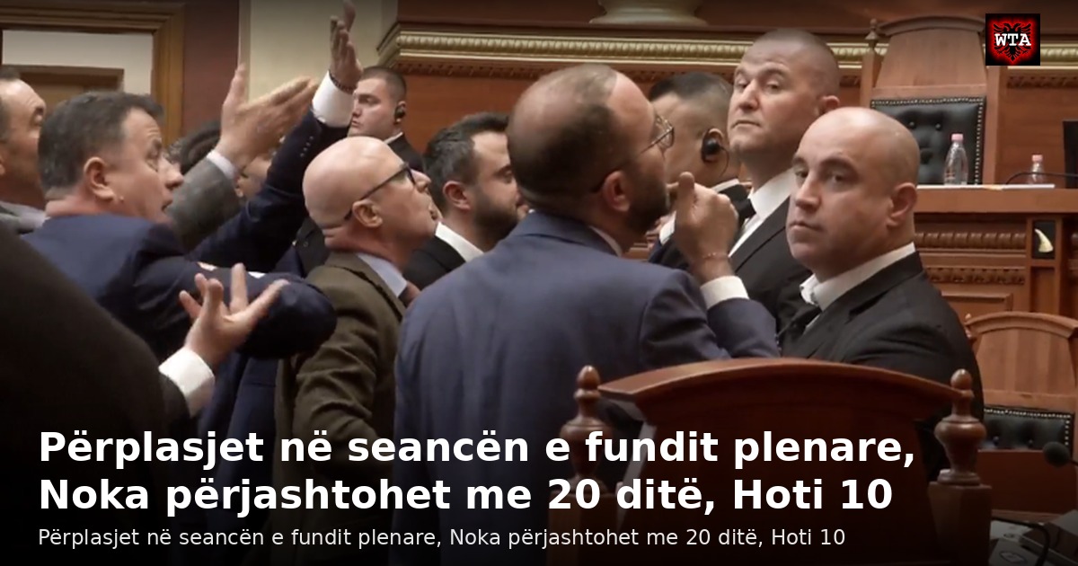 Përplasjet në seancën e fundit plenare, Noka përjashtohet me 20 ditë, Hoti 10