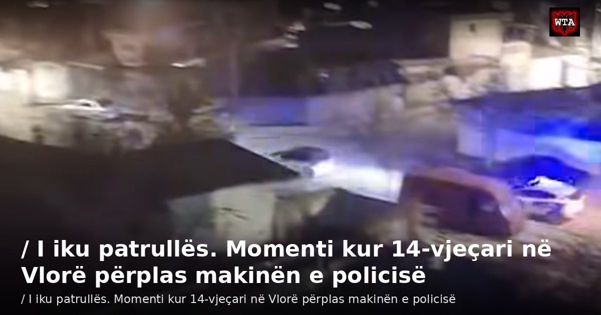 / I iku patrullës. Momenti kur 14-vjeçari në Vlorë përplas makinën e policisë