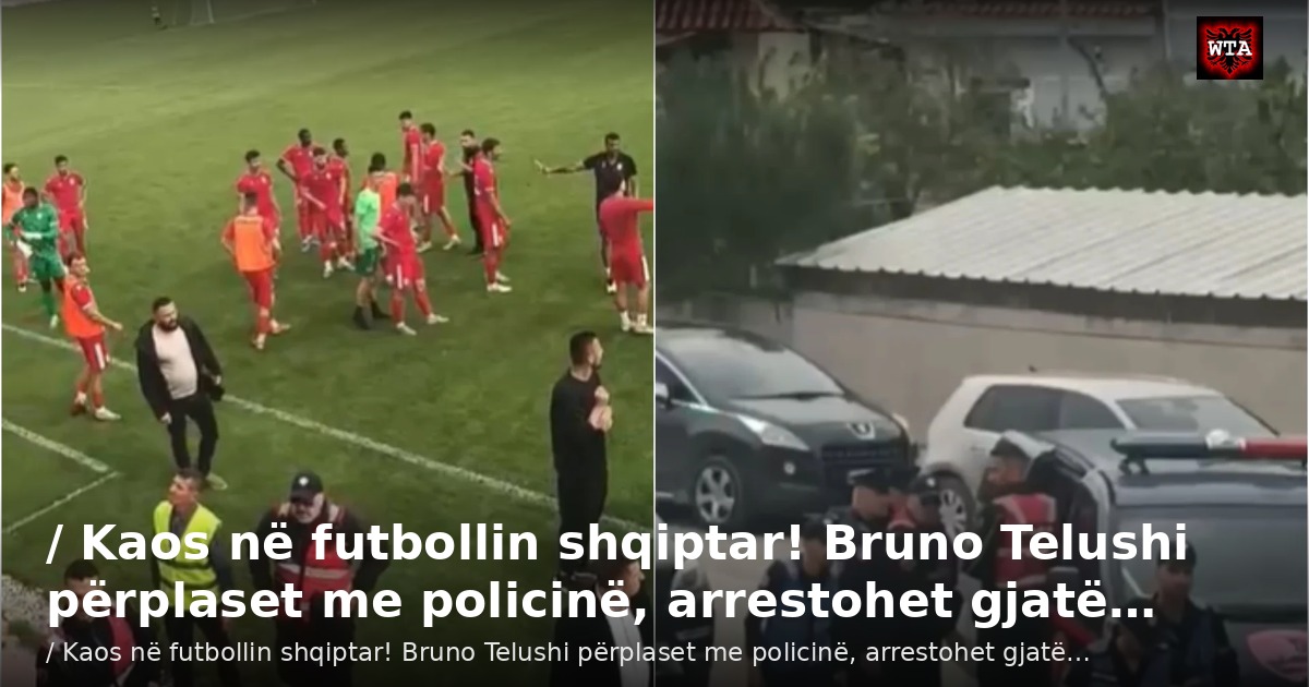 / Kaos në futbollin shqiptar! Bruno Telushi përplaset me policinë, arrestohet gjatë…
