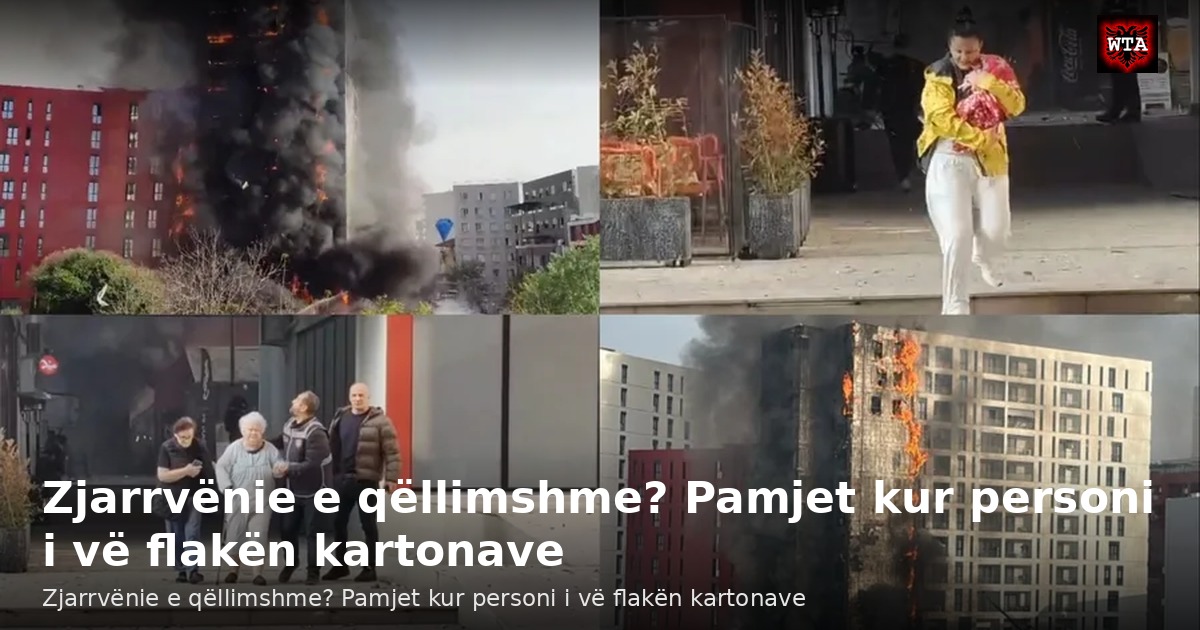 Zjarrvënie e qëllimshme? Pamjet kur personi i vë flakën kartonave