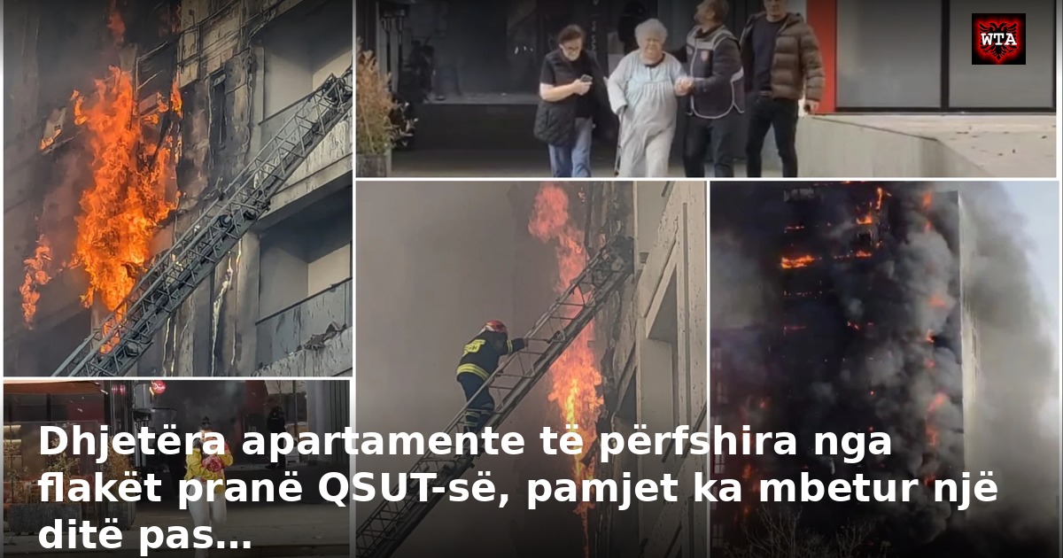 Dhjetëra apartamente të përfshira nga flakët pranë QSUT-së, pamjet ka mbetur një ditë pas…