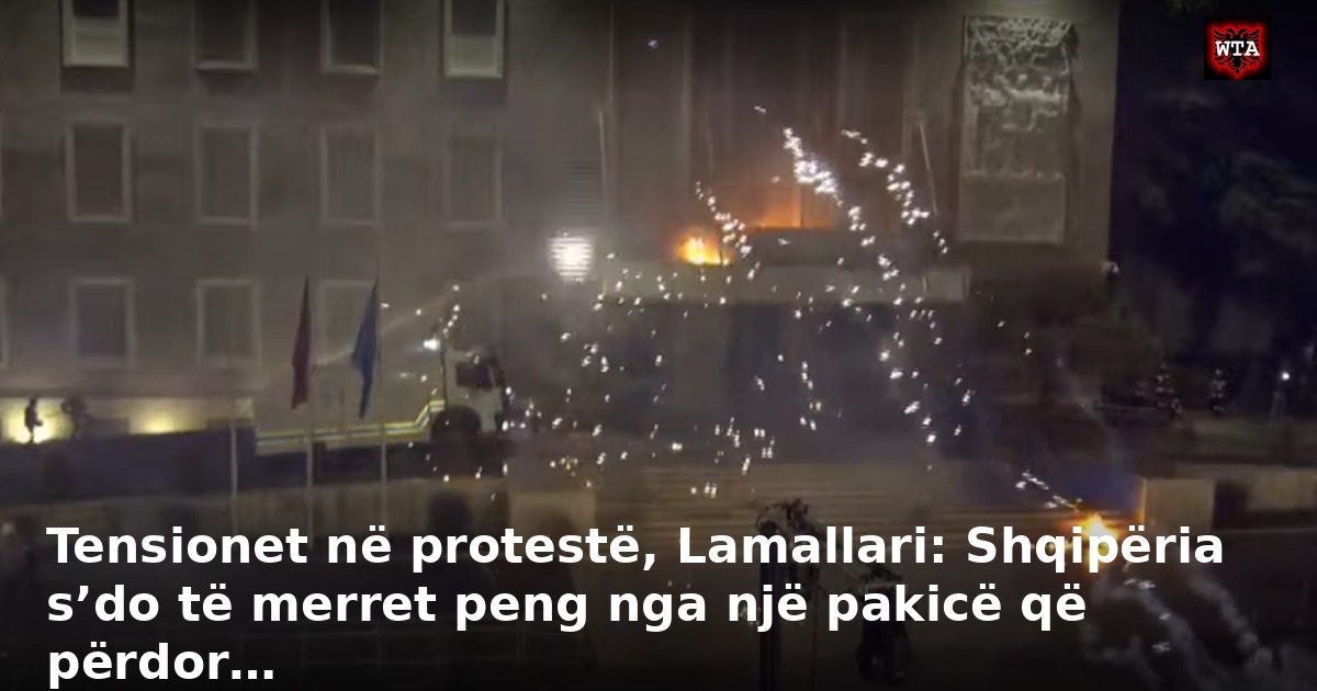 Tensionet në protestë, Lamallari: Shqipëria s’do të merret peng nga një pakicë që përdor…