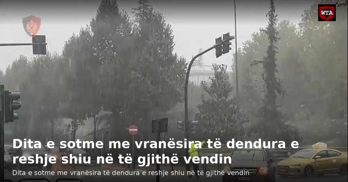 Dita e sotme me vranësira të dendura e reshje shiu në të gjithë vendin
