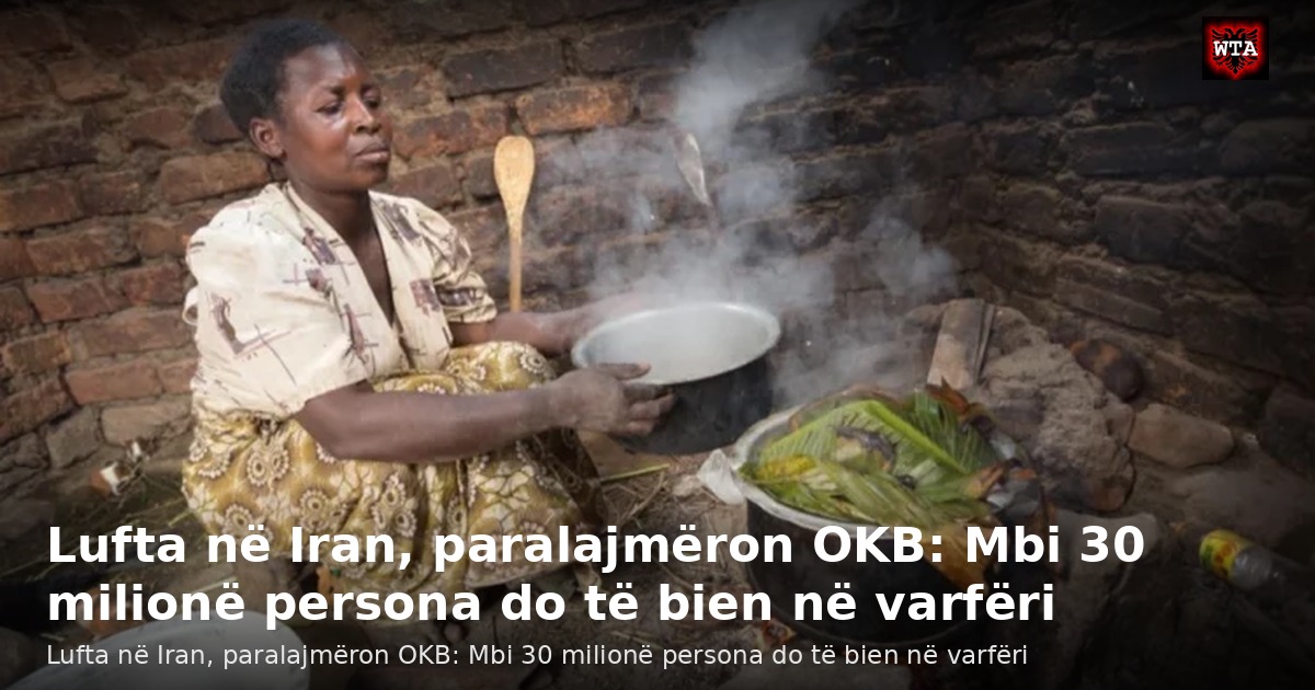 Lufta në Iran, paralajmëron OKB: Mbi 30 milionë persona do të bien në varfëri