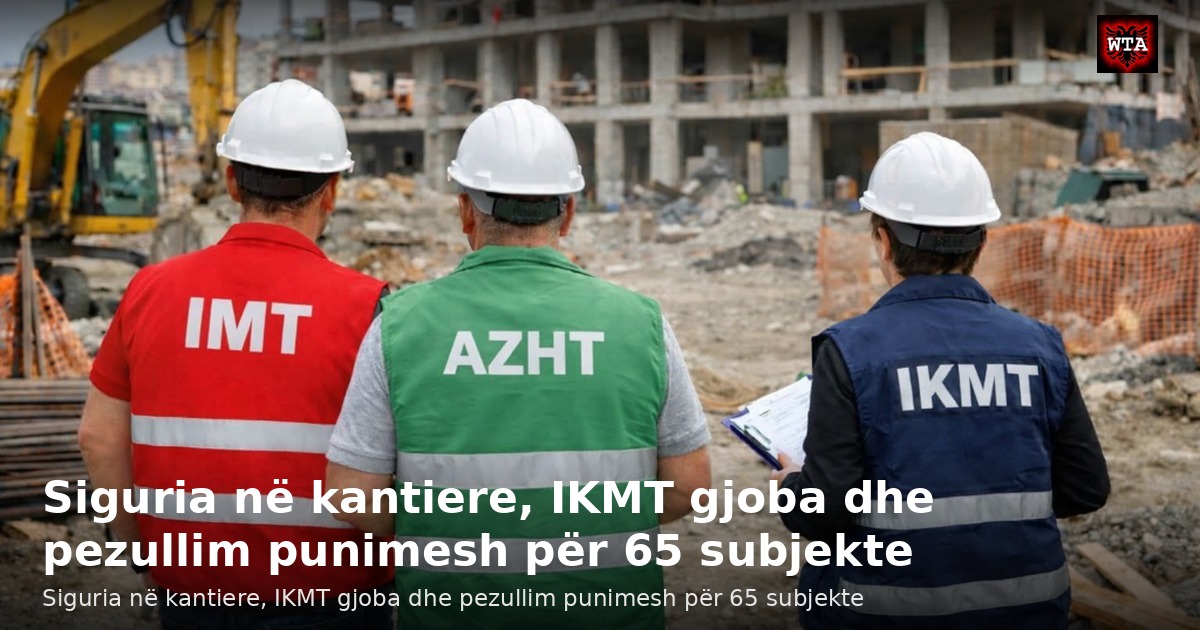 Siguria në kantiere, IKMT gjoba dhe pezullim punimesh për 65 subjekte