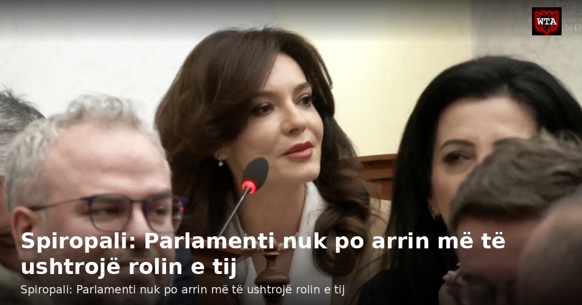 Spiropali: Parlamenti nuk po arrin më të ushtrojë rolin e tij