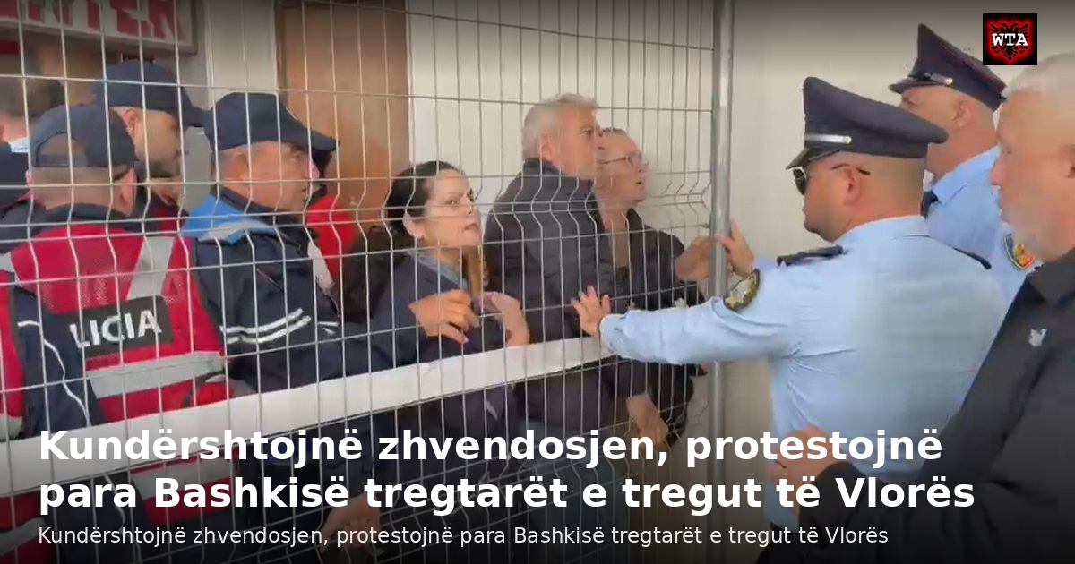 Kundërshtojnë zhvendosjen, protestojnë para Bashkisë tregtarët e tregut të Vlorës