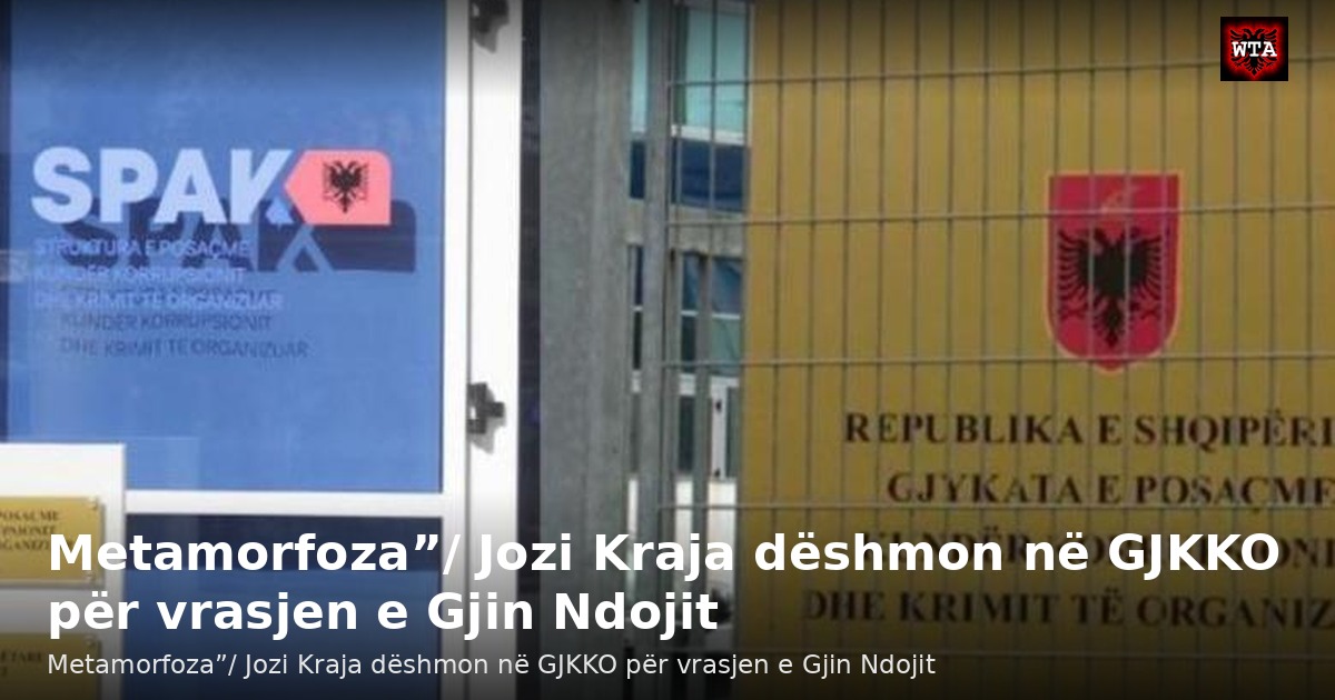 Metamorfoza”/ Jozi Kraja dëshmon në GJKKO për vrasjen e Gjin Ndojit